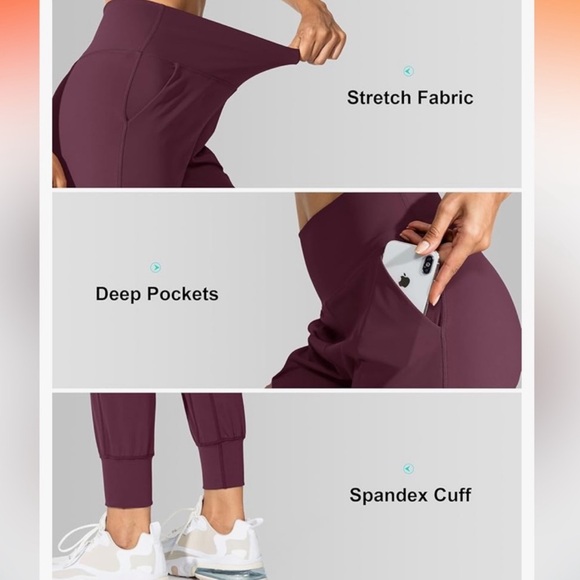 G Gradual Women's Joggers High Waisted Yoga Pants with Pockets Loose Leggings - Picture 12 of 13